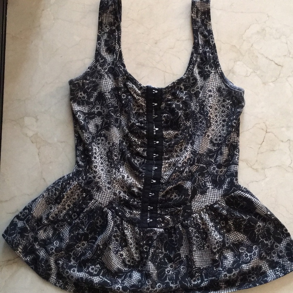 Corset button up Tank Top